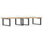 Wall-mounted sink shelf made of steel and solid acacia wood by , bathroom vanities - Ref: Foro24-3302901, Price: 149,48 €, Di...