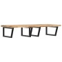 Wall-mounted sink shelf made of steel and solid acacia wood by , bathroom vanities - Ref: Foro24-3302915, Price: 188,99 €, Di...