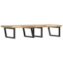 Wall-mounted sink shelf made of steel and solid acacia wood by , bathroom vanities - Ref: Foro24-3302915, Price: 188,99 €, Di...