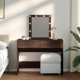 Dresser with LED lights, brown oak, 100x40x130 cm by , Bedroom Dressers - Ref: Foro24-848198, Price: 132,99 €, Discount: %