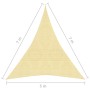 Beige HDPE sail awning 160 g/m² 5x7x7 m by vidaXL, Umbrellas - Ref: Foro24-311154, Price: 41,01 €, Discount: %