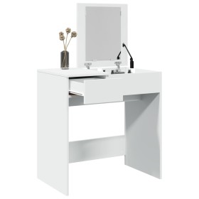 Frisiertisch mit weißem Spiegel 73x46,5x120 cm von , Schlafzimmerkommoden - Ref: Foro24-848220, Preis: 99,99 €, Rabatt: %