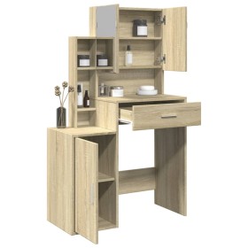 Dresser with Sonoma oak furniture 80x35x132 cm by , Bedroom Dressers - Ref: Foro24-848236, Price: 126,99 €, Discount: %