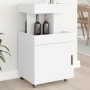 Engineered wood white bar cart 50x41x89 cm by , Sideboards - Ref: Foro24-848262, Price: 106,87 €, Discount: %