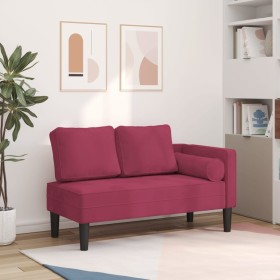 Sofa daybed with red velvet cushions by , Daybeds - Ref: Foro24-4007575, Price: 183,81 €, Discount: %