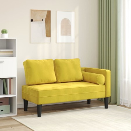 Sofá diván con cojines terciopelo amarillo de , Divanes - Ref: Foro24-4007577, Precio: 169,94 €, Descuento: %