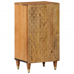 Solid mango wood auxiliary cabinet 40x33x75 cm by , CD and DVD storage - Ref: Foro24-358308, Price: 96,55 €, Discount: %