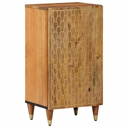 Solid mango wood auxiliary cabinet 40x33x75 cm by , CD and DVD storage - Ref: Foro24-358308, Price: 86,99 €, Discount: %