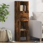 Tall smoked oak engineered wood sideboard 30x42.5x124 cm by , Sideboards - Ref: Foro24-846156, Price: 80,53 €, Discount: %