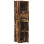 Aparador alto madera de ingeniería roble ahumado 30x42,5x124 cm de , Aparadores - Ref: Foro24-846156, Precio: 92,07 €, Descue...