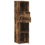 Aparador alto madera de ingeniería roble ahumado 30x42,5x124 cm de , Aparadores - Ref: Foro24-846156, Precio: 92,07 €, Descue...