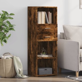 Tall smoked oak engineered wood sideboard 40x42.5x124 cm by , Sideboards - Ref: Foro24-846163, Price: 96,99 €, Discount: %