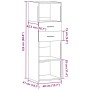 Hoher Schrank aus geräucherter Eichen-Ingenieurholz 40x42,5x124 cm. von , Sideboards - Ref: Foro24-846163, Preis: 84,06 €, Ra...