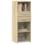 Aparador alto madera de ingeniería roble Sonoma 45x42,5x124 cm de , Aparadores - Ref: Foro24-846168, Precio: 90,81 €, Descuen...