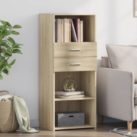 Engineered wood high sideboard in Sonoma oak, 50x42.5x124 cm by , Sideboards - Ref: Foro24-846175, Price: 107,42 €, Discount: %