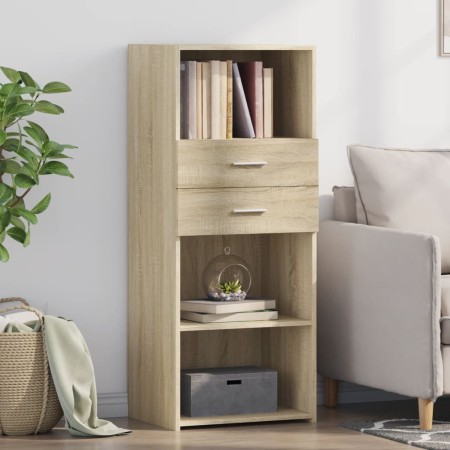 Engineered wood high sideboard in Sonoma oak, 50x42.5x124 cm by , Sideboards - Ref: Foro24-846175, Price: 107,56 €, Discount: %