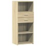 Aparador alto madera de ingeniería roble Sonoma 50x42,5x124 cm de , Aparadores - Ref: Foro24-846175, Precio: 93,94 €, Descuen...