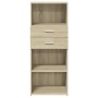 Aparador alto madera de ingeniería roble Sonoma 50x42,5x124 cm de , Aparadores - Ref: Foro24-846175, Precio: 93,94 €, Descuen...