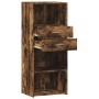 Aparador alto madera de ingeniería roble ahumado 50x42,5x124 cm de , Aparadores - Ref: Foro24-846177, Precio: 93,94 €, Descue...