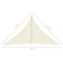 Cream HDPE sail awning 160 g/m² 2.5x2.5x3.5 m by vidaXL, Umbrellas - Ref: Foro24-311196, Price: 19,75 €, Discount: %