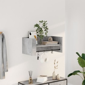 Engineered wood gray concrete wall shelf 70.5x35x30.5 cm by , Shelves and shelves - Ref: Foro24-848454, Price: 40,92 €, Disco...