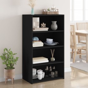 Aparador alto madera de ingeniería negro 70x41x124 cm de , Aparadores - Ref: Foro24-846405, Precio: 105,99 €, Descuento: %