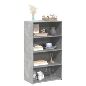 Tall engineered wood sideboard in gray concrete 70x41x124 cm by , Sideboards - Ref: Foro24-846407, Price: 90,28 €, Discount: %