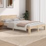 Estructura de cama madera maciza de pino 120x190 cm de vidaXL, Camas y somieres - Ref: Foro24-833103, Precio: 153,21 €, Descu...