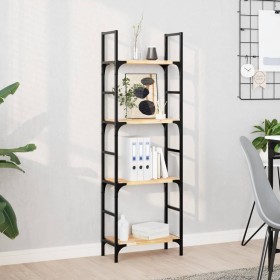 Floating shelves 4 units untreated acacia wood 60x20x2 cm by , Shelves and shelves - Ref: Foro24-3279342, Price: 58,99 €, Dis...