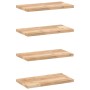 Floating shelves 4 units untreated acacia wood 60x20x2 cm by , Shelves and shelves - Ref: Foro24-3279342, Price: 59,76 €, Dis...