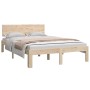 Estructura de cama madera maciza de pino 120x190 cm de vidaXL, Camas y somieres - Ref: Foro24-833103, Precio: 153,21 €, Descu...