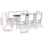 9-piece solid acacia wood and textilene garden dining set by , Garden sets - Ref: Foro24-3279285, Price: 700,90 €, Discount: %