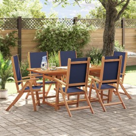 Garten-Esszimmer-Set, 7-teilig, Massivholz Akazie und Textilene von , Gartensets - Ref: Foro24-3279298, Preis: 556,04 €, Raba...