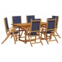 Garden dining set 7 pieces solid acacia wood and textilene by , Garden sets - Ref: Foro24-3279298, Price: 556,04 €, Discount: %