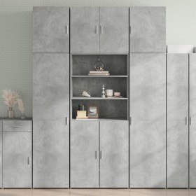 Tall engineered wood sideboard in gray concrete 80x42.5x249 cm by , Sideboards - Ref: Foro24-3281360, Price: 253,99 €, Discou...