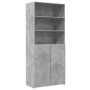 Aparador de madera de ingeniería gris hormigón 80x42,5x185 cm de , Aparadores - Ref: Foro24-3281381, Precio: 180,99 €, Descue...