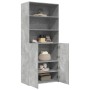 Aparador de madera de ingeniería gris hormigón 80x42,5x185 cm de , Aparadores - Ref: Foro24-3281381, Precio: 180,99 €, Descue...