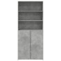 Aparador de madera de ingeniería gris hormigón 80x42,5x185 cm de , Aparadores - Ref: Foro24-3281381, Precio: 180,99 €, Descue...