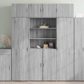 Aparador de madera de ingeniería gris Sonoma 80x42,5x185 cm de , Aparadores - Ref: Foro24-3281383, Precio: 184,99 €, Descuent...