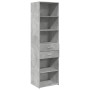 Aparador de madera de ingeniería gris hormigón 50x42,5x185 cm de , Aparadores - Ref: Foro24-3281458, Precio: 136,52 €, Descue...