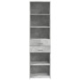 Aparador de madera de ingeniería gris hormigón 50x42,5x185 cm de , Aparadores - Ref: Foro24-3281458, Precio: 136,52 €, Descue...