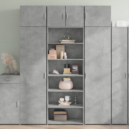 Hoher Schrank aus grauem Beton-Ingenieurholz 70x41x185 cm. von , Sideboards - Ref: Foro24-3281690, Preis: 146,99 €, Rabatt: %