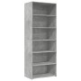 Aparador alto madera de ingeniería gris hormigón 70x41x185 cm de , Aparadores - Ref: Foro24-3281690, Precio: 147,21 €, Descue...