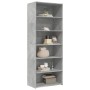 Tall engineered wood sideboard in gray concrete 70x41x185 cm by , Sideboards - Ref: Foro24-3281690, Price: 147,21 €, Discount: %