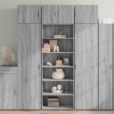 Aparador alto madera de ingeniería gris Sonoma 70x41x185 cm de , Aparadores - Ref: Foro24-3281692, Precio: 150,29 €, Descuent...