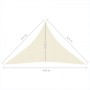 Cream HDPE sail awning 160 g/m² 3.5x3.5x4.9 m by vidaXL, Umbrellas - Ref: Foro24-311202, Price: 31,62 €, Discount: %