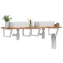 Wall-mounted sink shelf made of steel and solid acacia wood by , bathroom vanities - Ref: Foro24-3302846, Price: 128,84 €, Di...