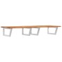 Wall-mounted sink shelf made of steel and solid acacia wood by , bathroom vanities - Ref: Foro24-3302846, Price: 128,84 €, Di...