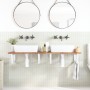 Wall-mounted sink shelf made of steel and solid acacia wood by , bathroom vanities - Ref: Foro24-3302846, Price: 128,84 €, Di...