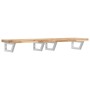 Estante de lavabo de pared acero y madera maciza de acacia de , Tocadores de baño - Ref: Foro24-3302702, Precio: 134,29 €, De...